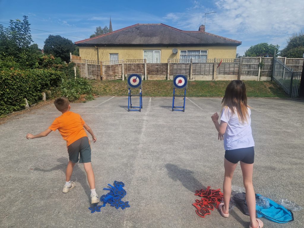 Safe Axe throwing, was an popular activity